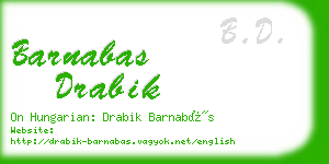 barnabas drabik business card